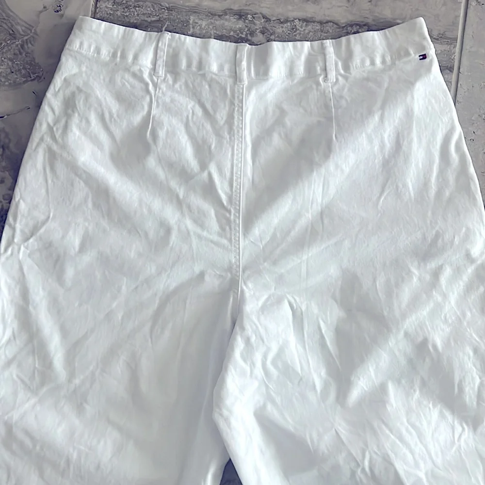 Tommy Hilfiger Wide-Leg Sailor Chino Pants in White, Size 16, New w/Tag